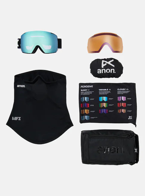 スノーボード ゴーグル アノン ANON M5 Goggles + Bonus Lens + MFI Face Mask Black/Perceive Variable Blue 25-26 送料無料 日本正規品 予約商品 店頭受け取り可能