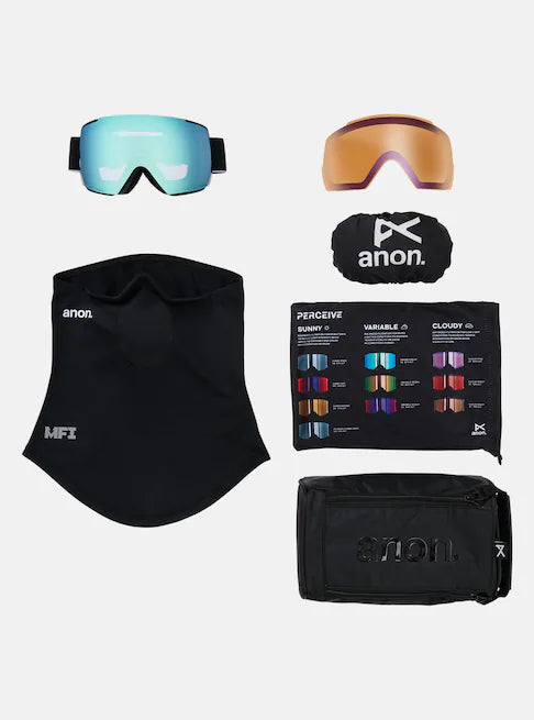 スノーボード ゴーグル アノン ANON M5S Goggle + Bonus Lens + MFI Face Mask Black/Perceive Variable Blue 25-26 送料無料 日本正規品 予約商品 店頭受け取り可能