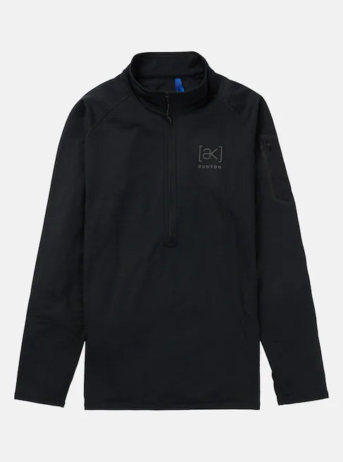 スノーボード ウェア バートン BURTON AK Helium Grid Fleece Half-Zip True Black 25-26 送料無料 日本正規品 予約商品 店頭受け取り可能