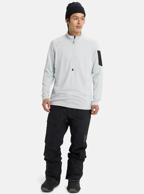 スノーボード ウェア バートン BURTON AK Helium Grid Fleece Half-Zip Gray Cloud 25-26 送料無料 日本正規品 予約商品 店頭受け取り可能