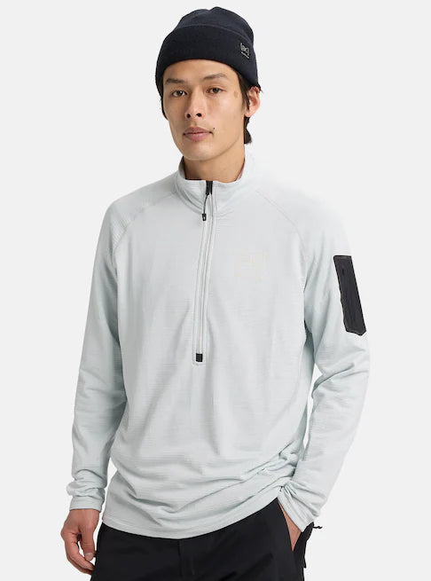 スノーボード ウェア バートン BURTON AK Helium Grid Fleece Half-Zip Gray Cloud 25-26 送料無料 日本正規品 予約商品 店頭受け取り可能