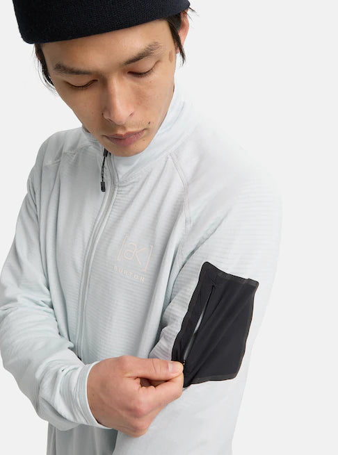 スノーボード ウェア バートン BURTON AK Helium Grid Fleece Half-Zip Gray Cloud 25-26 送料無料 日本正規品 予約商品 店頭受け取り可能