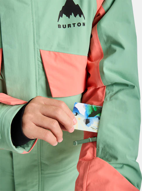 スノーボード ウェア バートン BURTON Ascutney 2L Jacket Soft Sage / Peach Echo キッズ 25-26 送料無料 日本正規品 予約商品 店頭受け取り可能