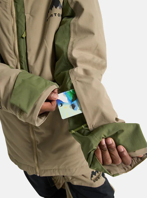 スノーボード ウェア バートン BURTON Hillslope Jacket Summit Taupe / Forest Moss キッズ 25-26 送料無料 日本正規品 予約商品 店頭受け取り可能
