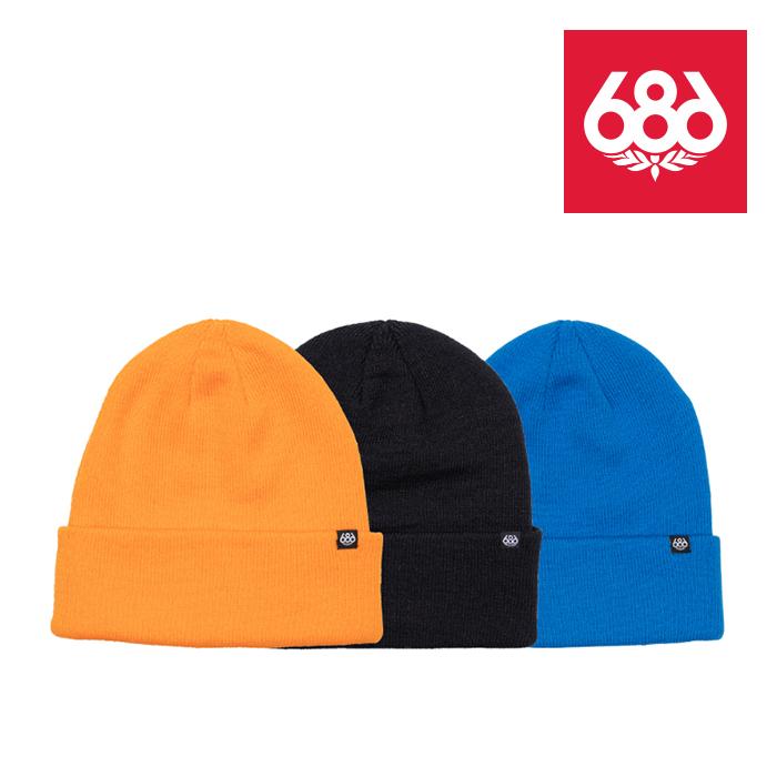 シックスエイトシックス ビーニー 23-24 686 STANDARD ROLL UP BEANIE (3-Pack) Bright Pop KCRBNE04P 3枚セット ニットキャップ 帽子 日本正規品