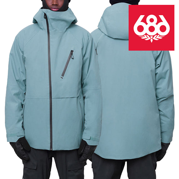 日本正規品 スノーボード ウェア シックスエイトシックス ジャケット 23-24 686 GORE-TEX HYDRA DOWN THERMAGRAPH JACKET Steel Blue メンズ 男性 ゴアテックス