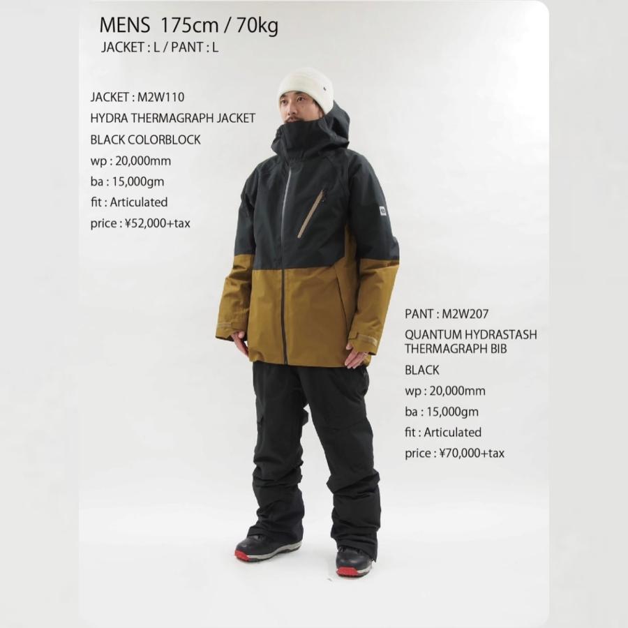 686 ロクハチロク MEN'S HYDRA THERMAGRAPHJACKET Black Colorblock 23-24 スノーボード ウェア