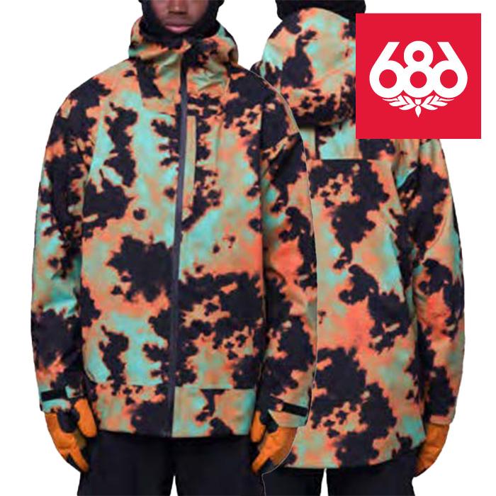 686 ロクハチロク MEN'S GATEWAY SHELL JACKET Orange Nebula 23-24 スノーボード ウェア
