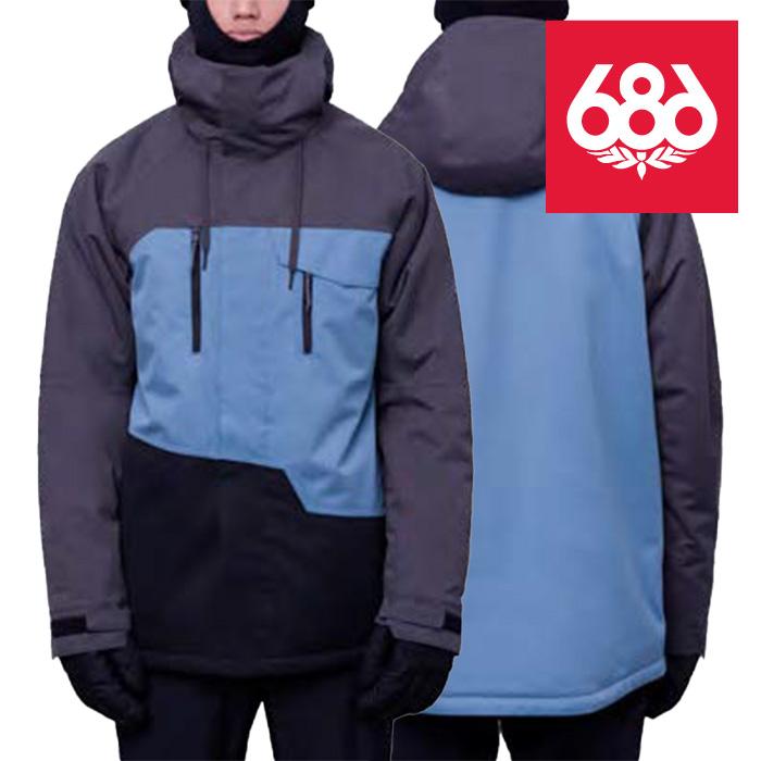 686 MEN'S シックスエイトシックス ウェア ジャケット 23-24 GEO INSULATED JACKET Charcoal Blue  Black メンズ 男性 スノーボード 日本正規品 予約