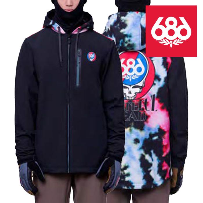 686 ロクハチロク MEN'S WATERPROOF ZIP HOODY Grateful Dead Nebula Tie Dye 23-24 スノーボード ウェア