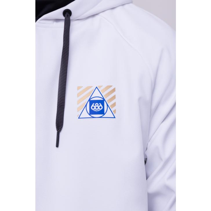 日本正規品 スノーボード ウェア シックスエイトシックス ジャケット 23-24 686 MEN'S WATERPROOF HOODY Nasa White メンズ 男性 フーディ