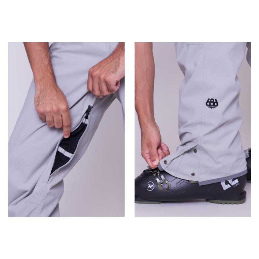 686 ロクハチロク MEN'S STANDARD SHELL PANT Grey 23-24 スノーボード ウェア