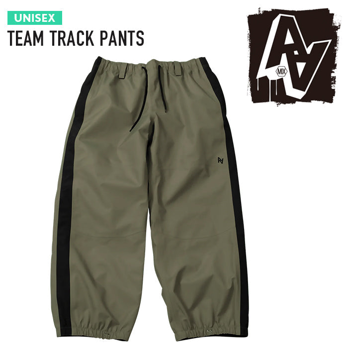 日本正規品 スノーボード ウェア ダブルエー ハードウェア パンツ 23-24 AA HARDWEAR CO. TEAM TRACK PANTS Khaki/Black REGULAR FIT UNISEX ユニセックス