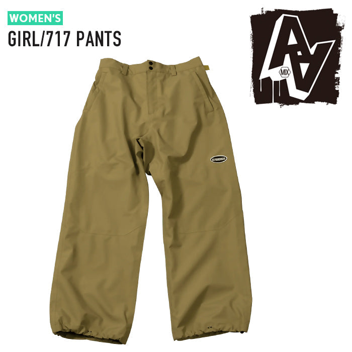 AA HARDWEAR CO. ダブルエー ハードウェア ウェア パンツ 23-24 GIRL 717 PANTS Beige RELAXED FIT  WOMEN'S ウィメンズ ガール スノーボード 日本正規品 即納