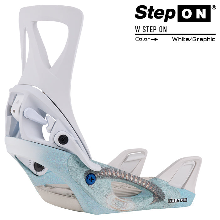 日本正規品 スノーボード ビンディング バートン ステップオン リフレックス 金具 23-24 BURTON WOMEN'S STEP ON Re:Flex White/Graphic ウィメンズ スノボー