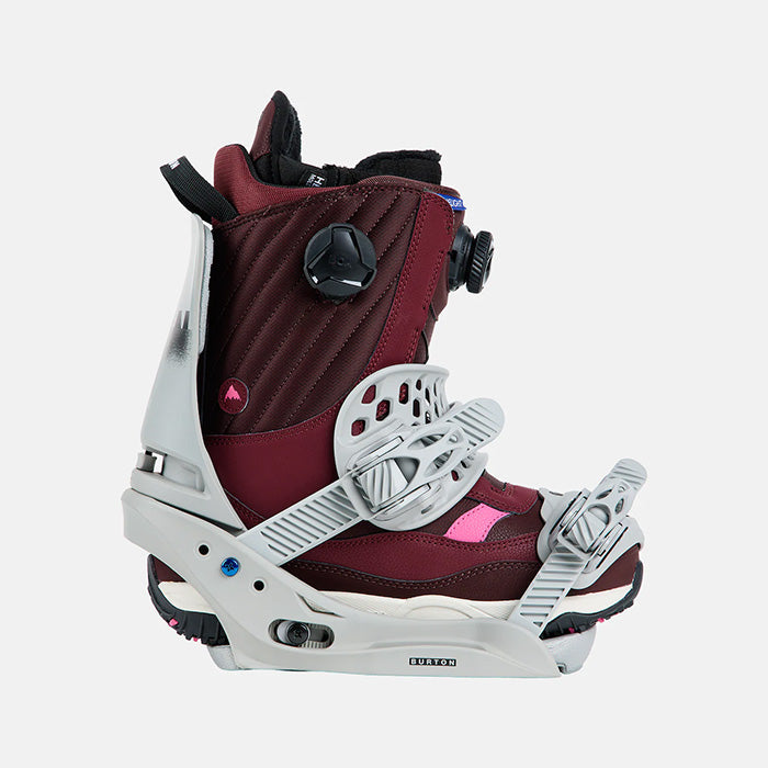 日本正規品 スノーボード バインディング バートン レクサ エックス 金具 23-24 BURTON WOMEN'S LEXA X EST Gray/Logo The Channel専用 ウィメンズ 女性 スノボー