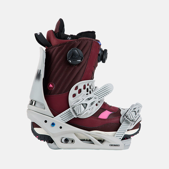 日本正規品 スノーボード ビンディング バートン レクサ エックス リフレックス 金具 23-24 BURTON WOMEN'S LEXA X Re:Flex Gray/Logo バインディング スノボー
