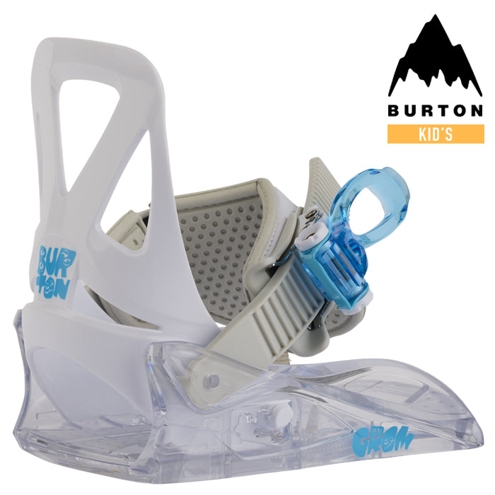 日本正規品 スノーボード バインディング バートン ミニ グロム ディスク 金具 23-24 BURTON KIDS' MINI GROM DISC White バインディング キッズ 子供 スノボー