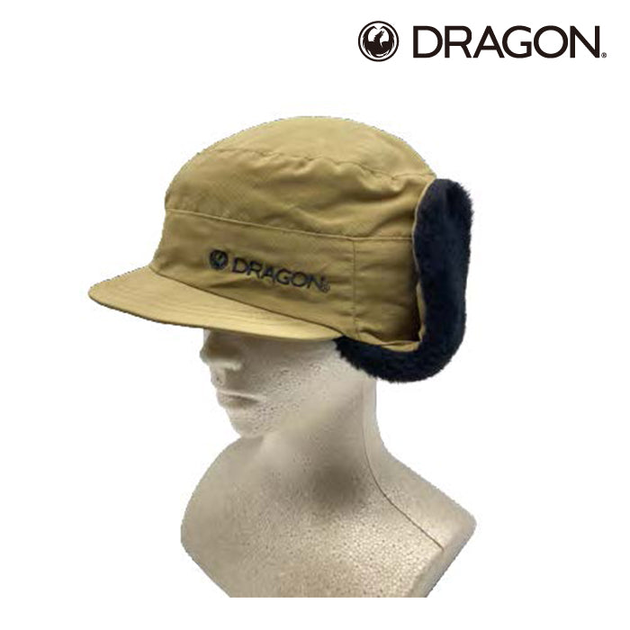 DRAGON ドラゴン キャップ 帽子 23-24 FLAP CAP Sand/Black フライトキャップ スノーボード スキー 日本正規品
