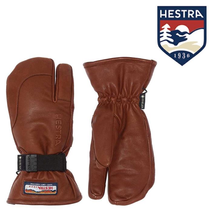 ヘストラ グローブ 23-24 HESTRA 3-Finger GTX Full Leather Brown
