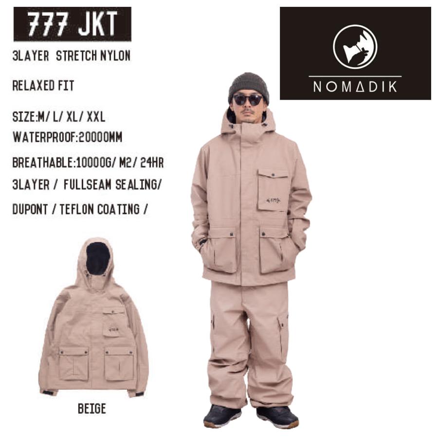 NOMADIK ノマディック ウェア ジャケット 23-24 777 JKT Beige UNISEX