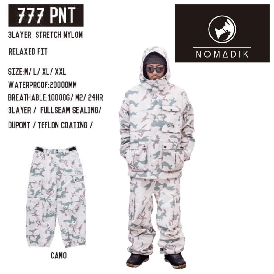 日本正規品 スノーボード ウェア ノマディック パンツ 23-24 NOMADIK 777 PNT Camo UNISEX RELAXED