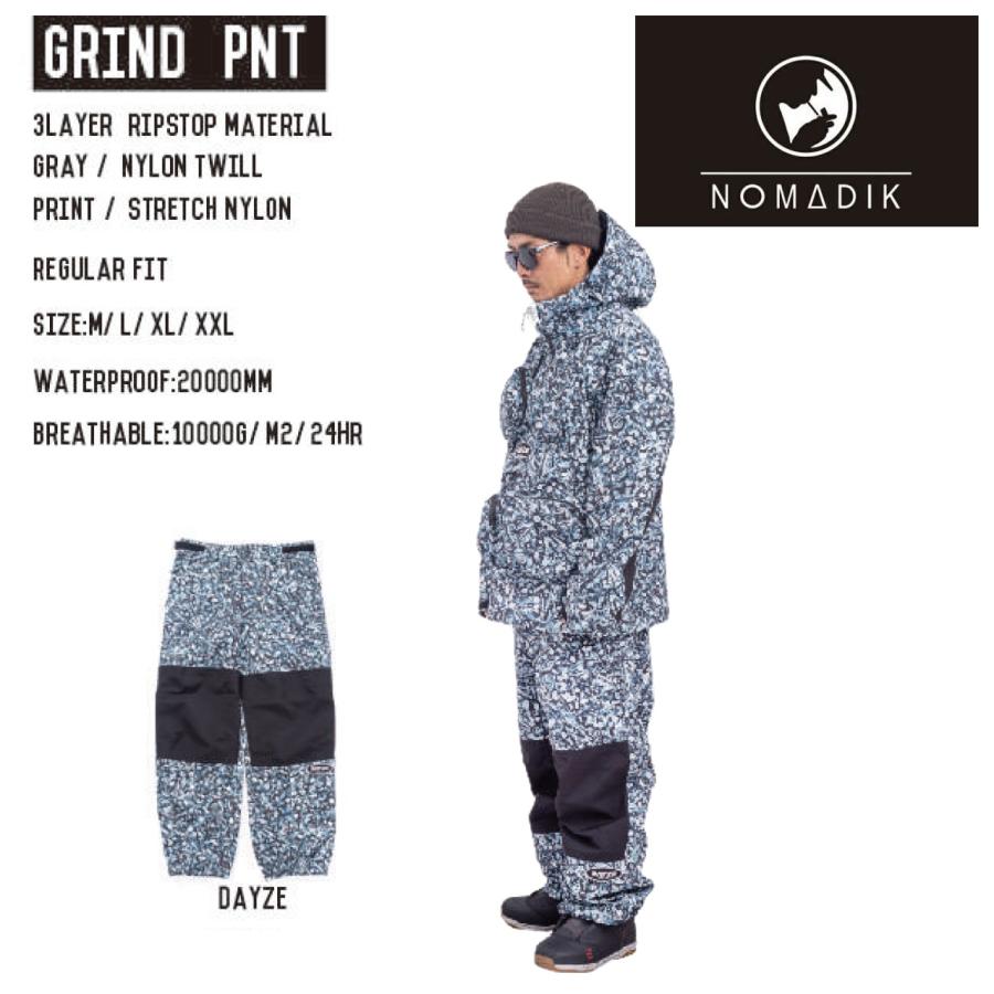 日本正規品 スノーボード ウェア ノマディック グラインド パンツ 23-24 NOMADIK GRIND PNT Dayze UNISEX