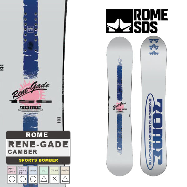 ROME ローム スノーボード 板 23-24 RENE-GADE Camber UNISEX レネゲード キャンバー ユニセックス 男性 女性  日本正規品 スノボ 即日発送