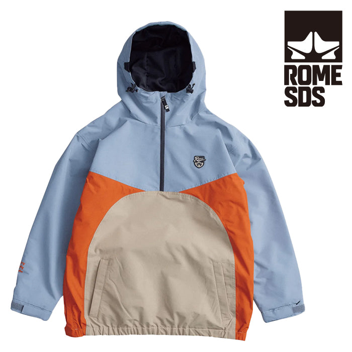 日本正規品 スノーボード ウェア ローム ジャケット 23-24 ROME SDS OG PULLOVER Jacket Gray Blue  RELAXED FIT UNISEX ユニセックス 男性 女性