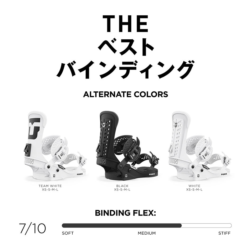 日本正規品 スノーボード ビンディング ユニオン フォース クラシック チーム 23-24 UNION FORCE CLASSIC TEAM White MEN'S メンズ バインディング 2024
