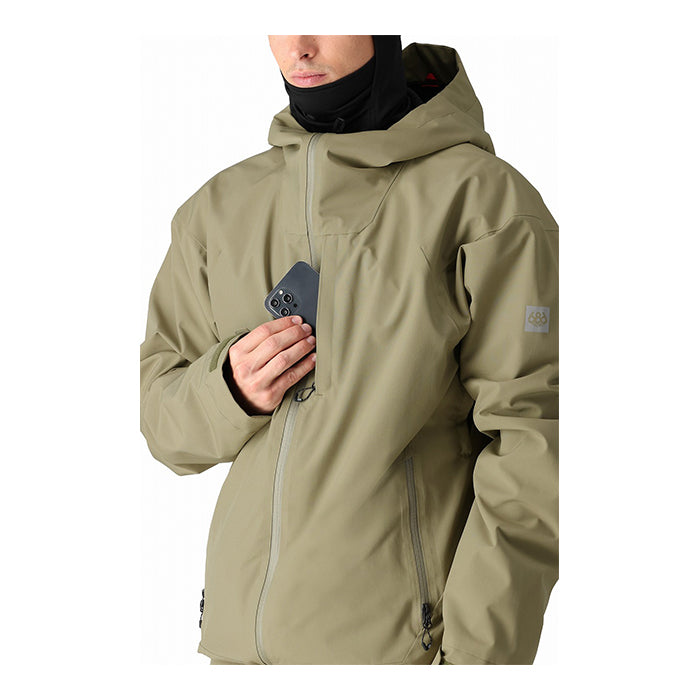 686 six eight six 24-25 Collection GATEWAY SHELL JACKET 早期予約 スノーボード ウェア シックスエイトシックス ロクハチロク スノーボードウェア カービング パウダー バックカントリー グラトリ メンズ