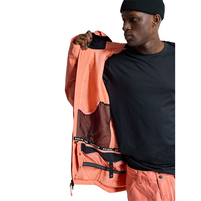 BURTON Men's Burton Pillowline GORE-TEX 2L Jacket Peach Echo バートン メンズウェア ゴアテックス ピローラインジャケット スノーボード ジャケット メンズ