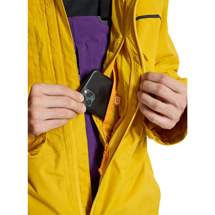 BURTON Men's Burton Pillowline GORE-TEX 2L Jacket Goldenrod バートン メンズウェア ゴアテックス ピローラインジャケット スノーボード ジャケット メンズ