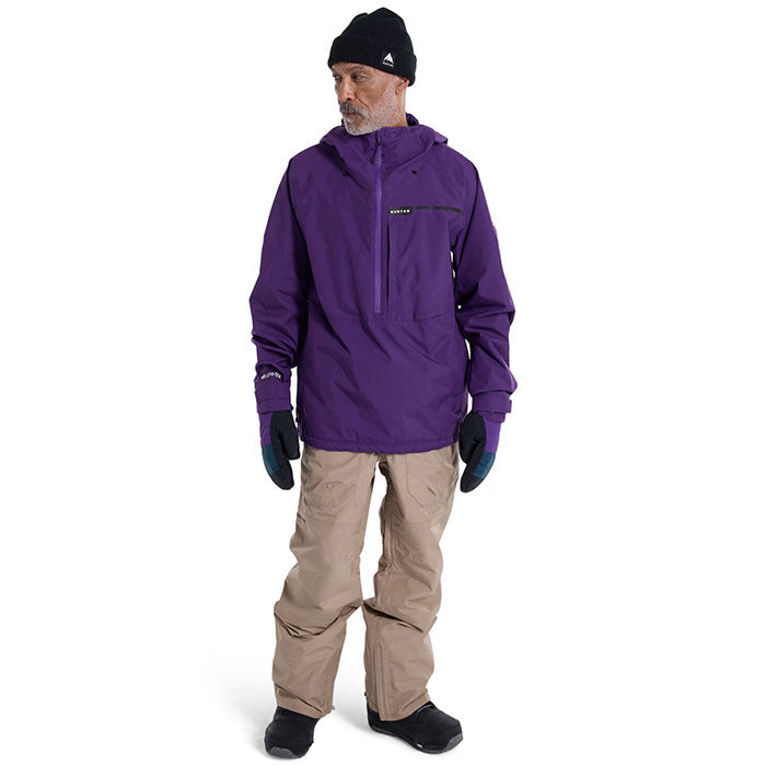BURTON Men's Burton Pillowline GORE-TEX 2L Anorak Jacket Imperial Purple バートン メンズウェア ゴアテックス ピローラインアノラックジャケット スノーボード アノラック ジャケット メンズ