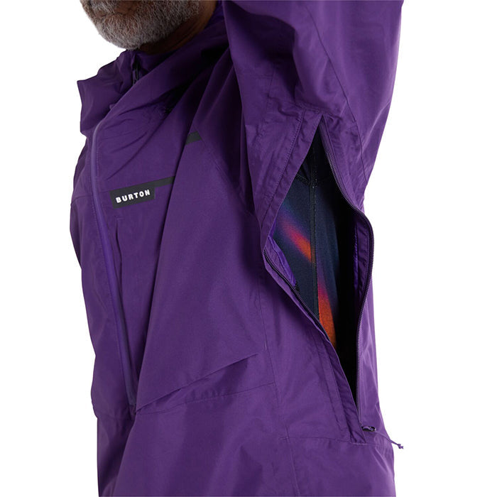 BURTON Men's Burton Pillowline GORE-TEX 2L Anorak Jacket Imperial Purple バートン メンズウェア ゴアテックス ピローラインアノラックジャケット スノーボード アノラック ジャケット メンズ
