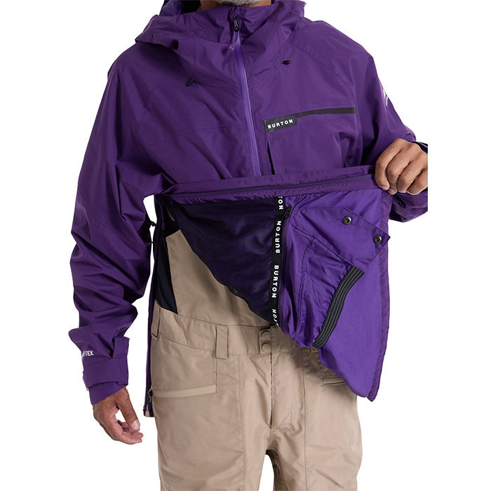 BURTON Men's Burton Pillowline GORE-TEX 2L Anorak Jacket Imperial Purple バートン メンズウェア ゴアテックス ピローラインアノラックジャケット スノーボード アノラック ジャケット メンズ