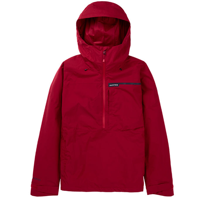 BURTON Men's Burton Pillowline GORE-TEX 2L Anorak Jacket Deep Red バートン メンズウェア ゴアテックス ピローラインアノラックジャケット スノーボード アノラック ジャケット メンズ