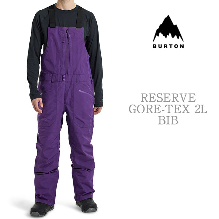 BURTON Men's Burton Reserve GORE-TEX 2L Bib Pants Imperial Purple バートン メンズウェア ゴアテックス リザーブビブパンツ スノーボード パンツ メンズ