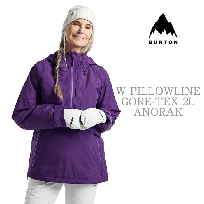 BURTON Women's Burton Pillowline GORE-TEX 2L Anorak Jacket Imperial Purple バートン ウイメンズウェア ピローラインアノラックジャケット ゴアテックス スノーボード ジャケット レディース