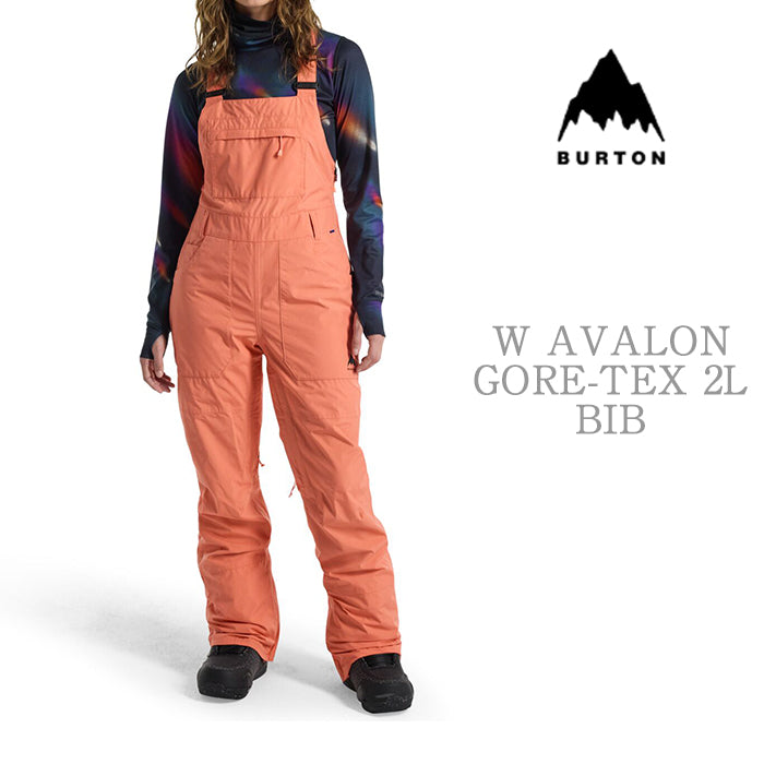 BURTON Women's Burton Avalon GORE-TEX 2L Bib Pants Peach Echo バートン ウイメンズウェア アヴァロン ビブパンツ ゴアテックス スノーボード パンツ レディース
