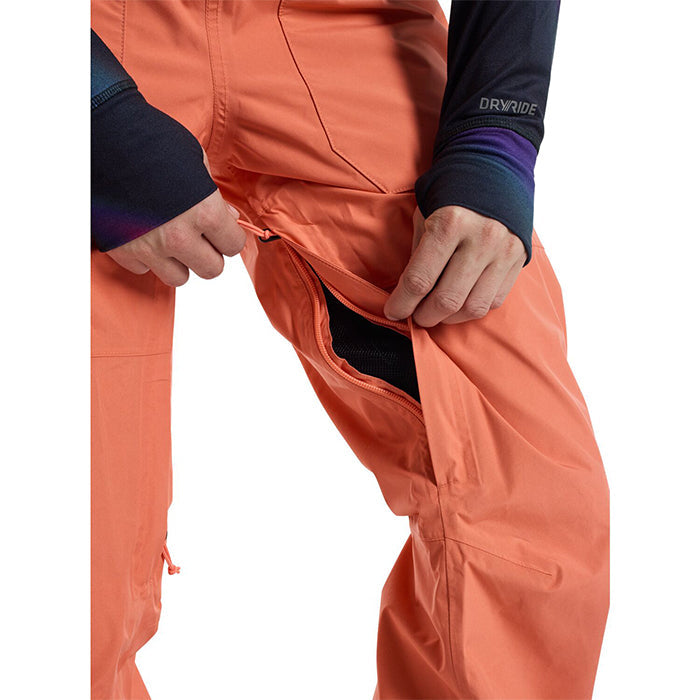 BURTON Women's Burton Avalon GORE-TEX 2L Bib Pants Peach Echo バートン ウイメンズウェア アヴァロン ビブパンツ ゴアテックス スノーボード パンツ レディース