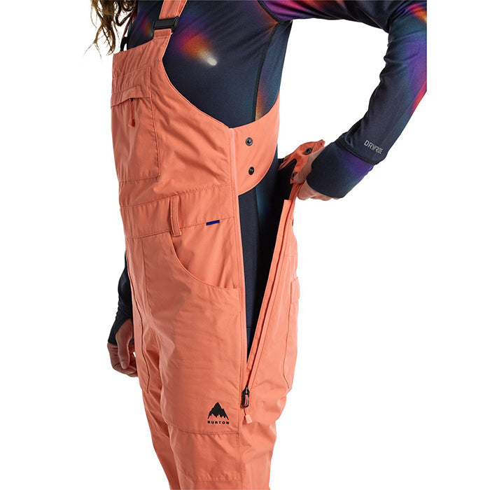 BURTON Women's Burton Avalon GORE-TEX 2L Bib Pants Peach Echo バートン ウイメンズウェア アヴァロン ビブパンツ ゴアテックス スノーボード パンツ レディース
