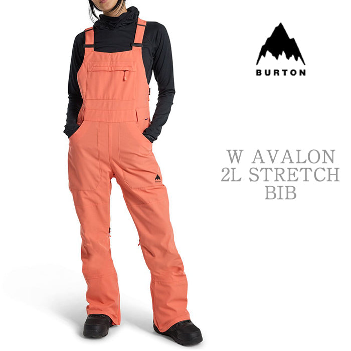 BURTON Women's Burton Avalon 2L Stretch Bib Pants Peach Echo バートン ウイメンズウェア アヴァロンストレッチビブパンツ スノーボード ビブパンツ レディース
