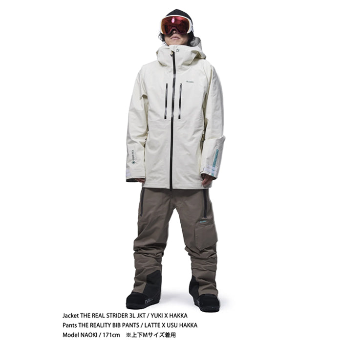スノーボード ウェア ビブパンツ アールイーダブリュー REW REALITY BIB PANTS 23 LATTE x USU HAKKA メンズ レディース 24-25 日本正規品