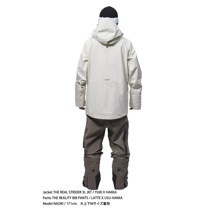 スノーボード ウェア ビブパンツ アールイーダブリュー REW REALITY BIB PANTS 23 LATTE x USU HAKKA メンズ レディース 24-25 日本正規品