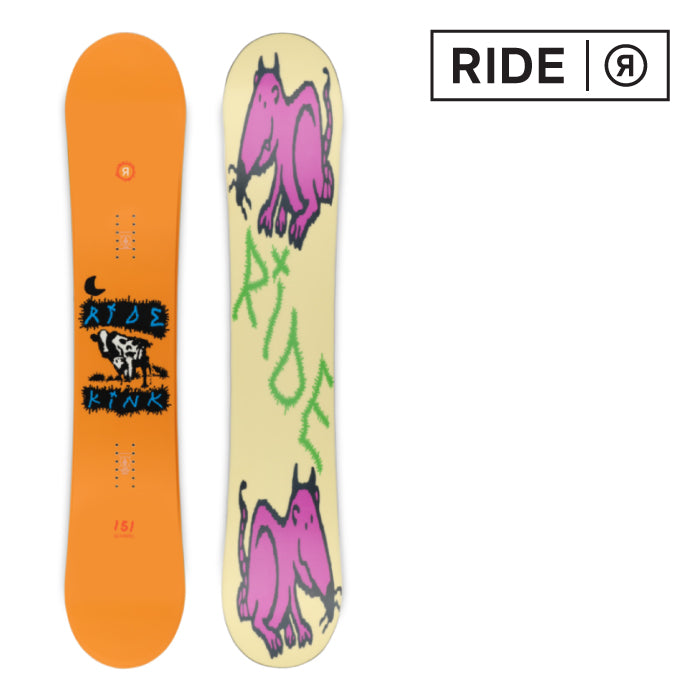 RIDE ライド RIDE SNOWBOARDS KINK ライド キンク オールマウンテン フリースタイル ハイブリッドキャンバー カービング 地形 パウダー バックカントリー パーク メンズユニセックス 24-25 スノーボード ボード