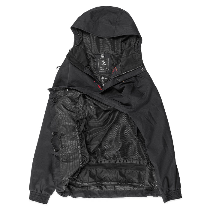 ボルコム スノーボード ウェア ジャケット VOLCOM MENS LONGO 20K PULLOVER Black メンズ 24-25 日本正規品