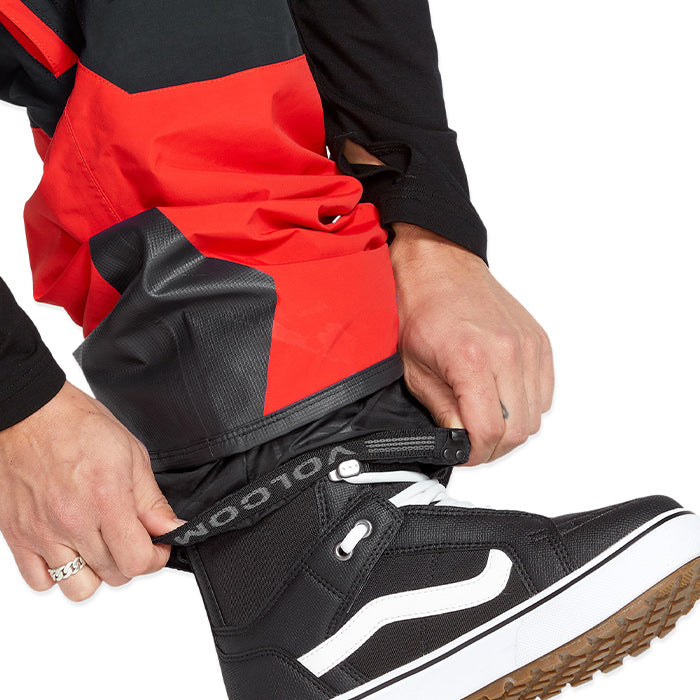 ボルコム スノーボード ウェアー ビブパンツ VOLCOM RAIN GORE-TEX BIB OVERALL Crimson メンズ 24-25 日本正規品