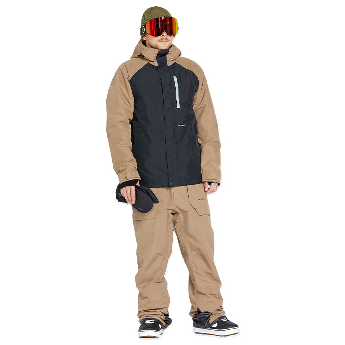 ボルコム スノーボード ウェア ビブパンツ VOLCOM MENS RAIN GORE-TEX BIB OVERALL Chestnut Brown ゴアテックス メンズ 24-25 日本正規品