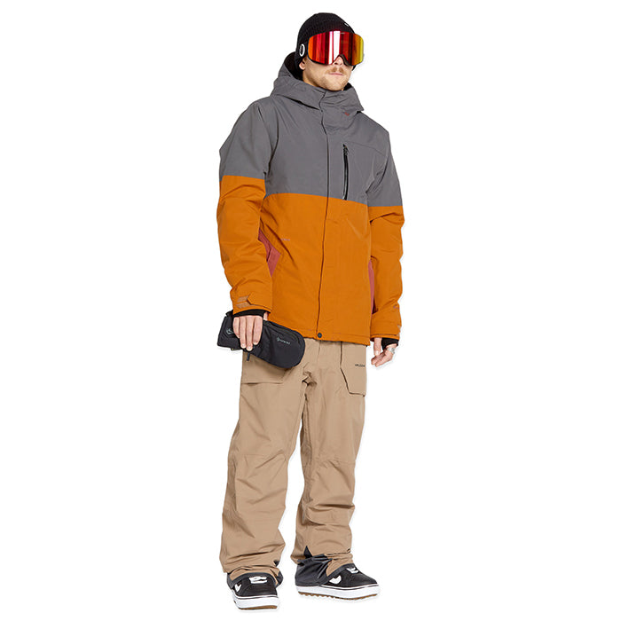 ボルコム スノーボード ウェア ビブパンツ VOLCOM MENS RAIN GORE-TEX BIB OVERALL Chestnut Brown ゴアテックス メンズ 24-25 日本正規品